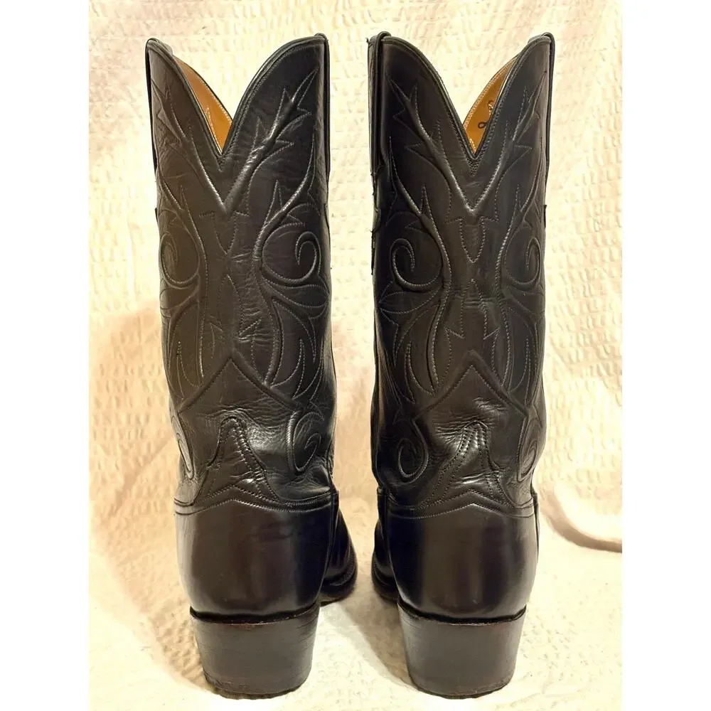 Lucchese Classics L1309 Goatskin Vine Leather Cowboy Western Boots Mens Size 8.5